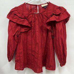 Universal Threads burgundy Pheasant Top Medium